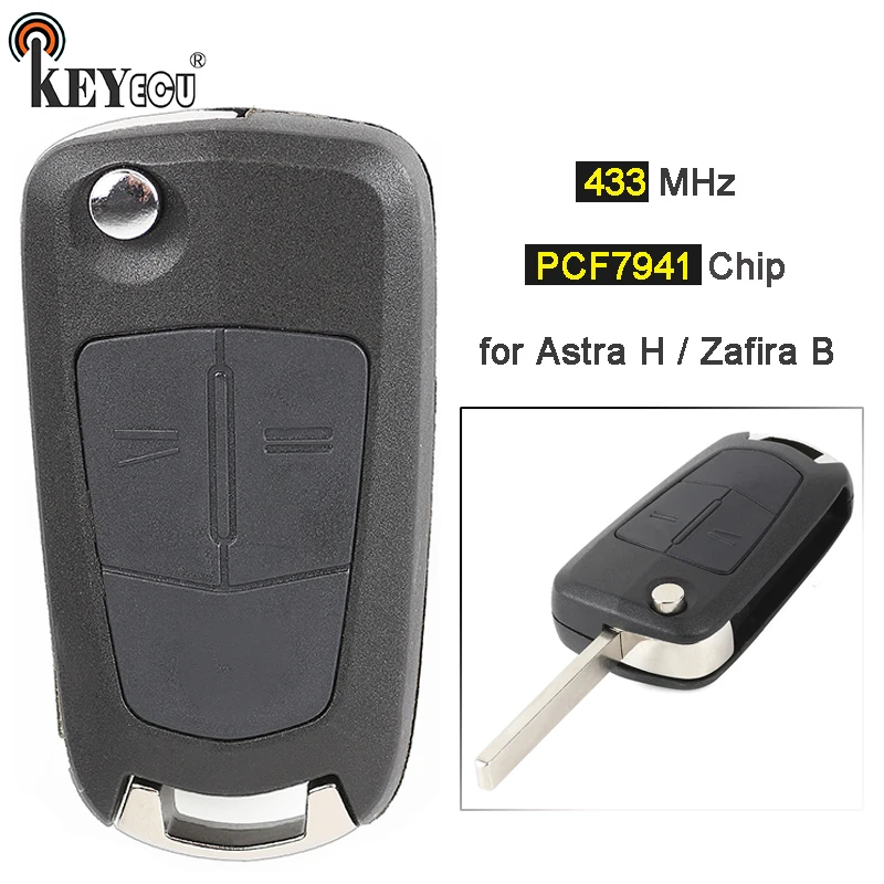 KEYECU 433MHz PCF7941 Chip Replacement 2 Btn Remote Key Remote Car Key Fob for Vauxhall, for Opel Astra H Zafira B Corsa
KEYECU 433MHz PCF7941 Chip Replacement 2 Btn Remote Key Remote Car Key Fob for Vauxhall, for Opel Astra H Zafira B Corsa