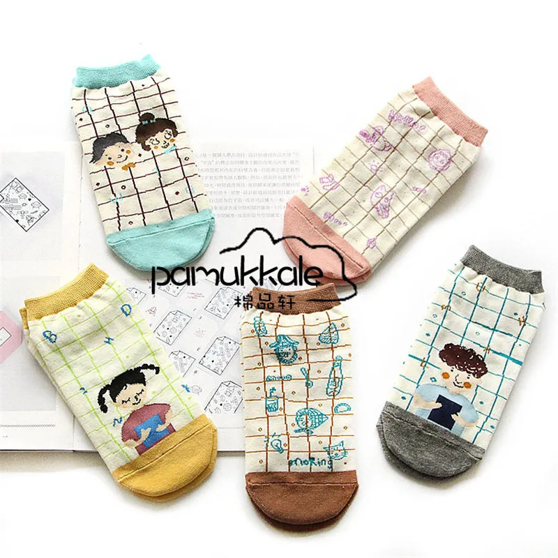 1Pair/lot Lovely Summer Spring Style Casual Cotton Socks Cartoon Plaid Creative Boat Socks For Women Girls Slippers Ankle Meias
1Pair/lot Lovely Summer Spring Style Casual Cotton Socks Cartoon Plaid Creative Boat Socks For Women Girls Slippers Ankle Meias