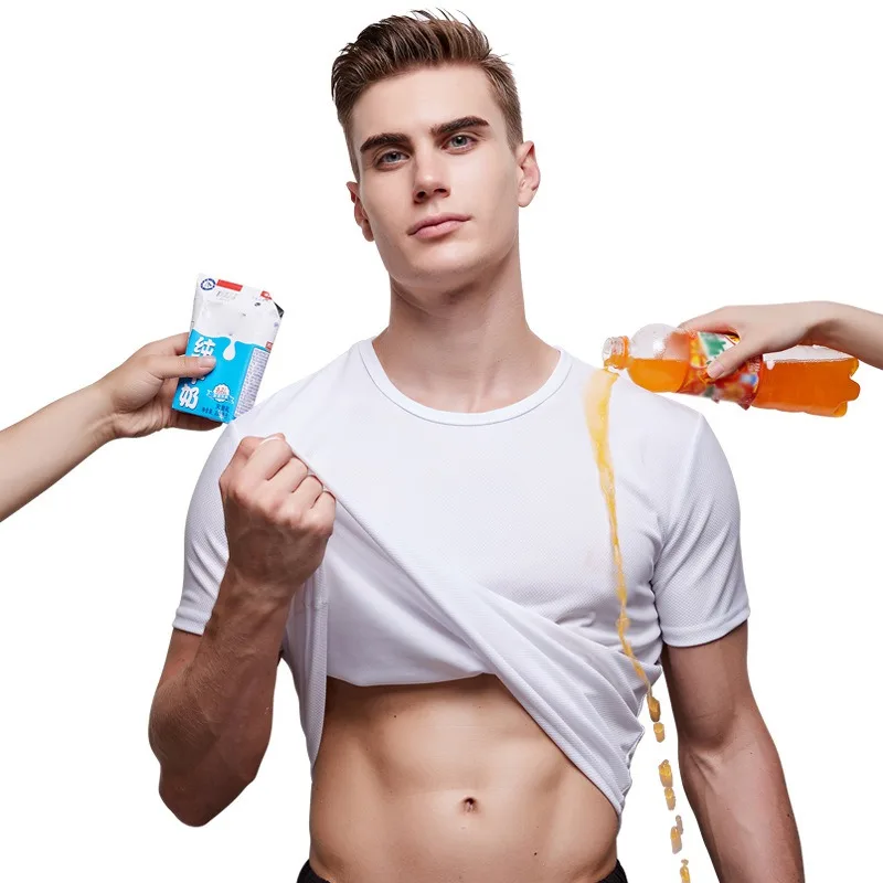 Anti-Dirty Waterproof Men T Shirt Creative Hydrophobic Stainproof Breathable Antifouling Quick Dry Top Short Sleeve T Shirt Men
Anti-Dirty Waterproof Men T Shirt Creative Hydrophobic Stainproof Breathable Antifouling Quick Dry Top Short Sleeve T Shirt Men