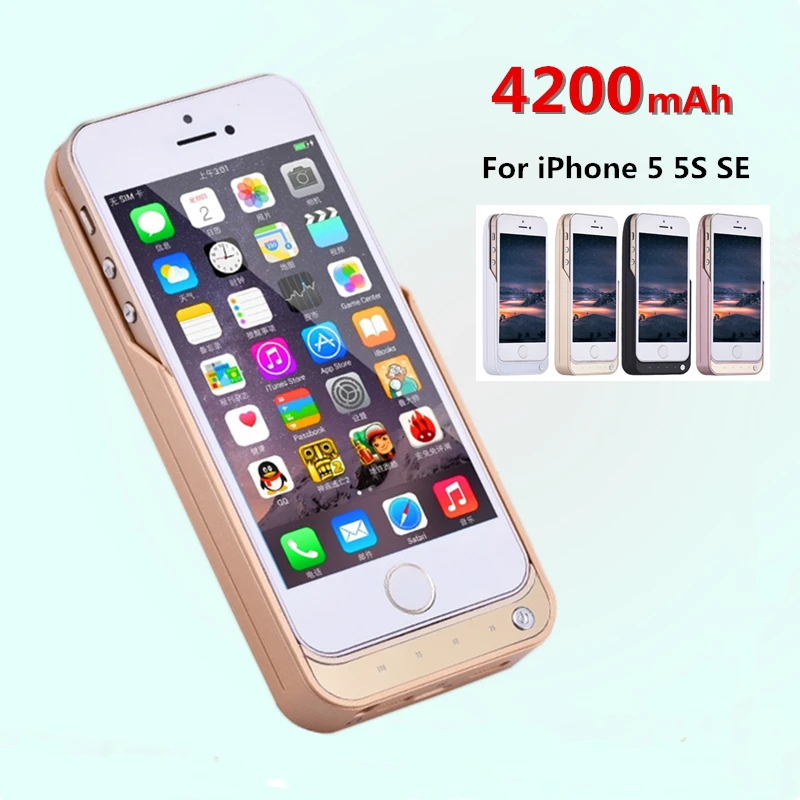 4200mAh Portable Power Bank Case For iPhone 5 5S SE Battery Case External Battery Power Charger Case Backup Powerbank Cover
4200mAh Portable Power Bank Case For iPhone 5 5S SE Battery Case External Battery Power Charger Case Backup Powerbank Cover