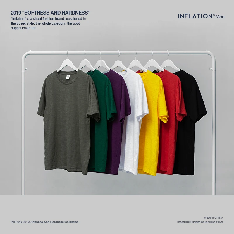 INFLATION 2021 Summer Plain Cotton Short Sleeve T-shirt Couple Oversized T-shirt Men Tops 91108S
INFLATION 2021 Summer Plain Cotton Short Sleeve T-shirt Couple Oversized T-shirt Men Tops 91108S