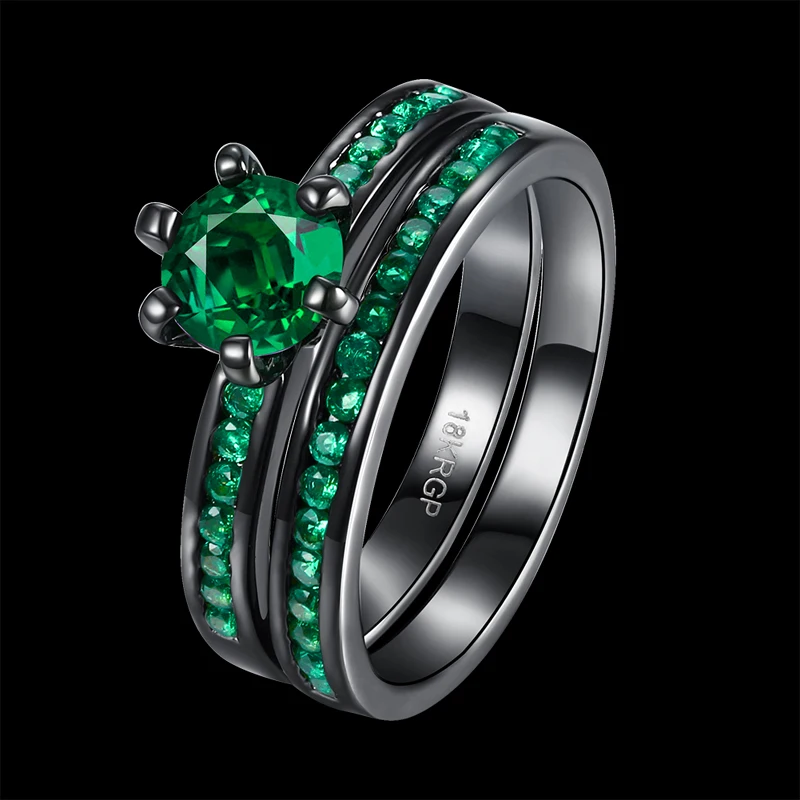Garilina Individual Design jewelry Green Cubic Zirconia Women's Set Rings Black Gun Ring size 6 7 8 AR2012
Garilina Individual Design jewelry Green Cubic Zirconia Women's Set Rings Black Gun Ring size 6 7 8 AR2012