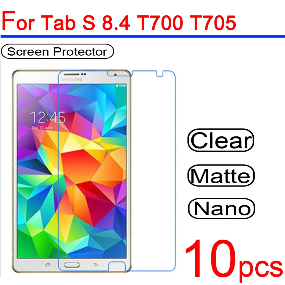 10 шт. Ультра прозрачная защитная пленка для ЖК экрана Samsung Galaxy Tab S pro 8 4 1 T700 T800 T320 T520