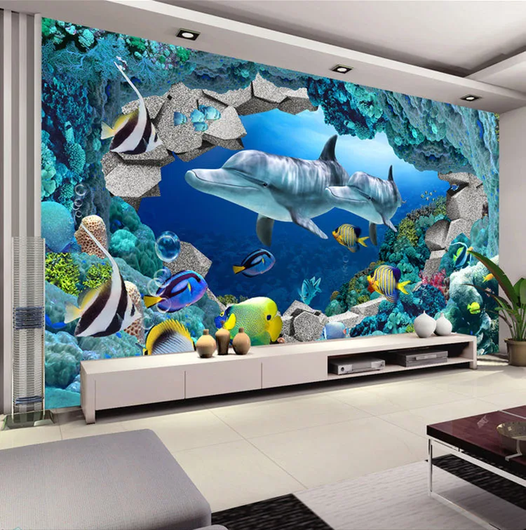 3D Wall Mural Underwater World Photo Wallpaper Interior Art Decoration Dolphin Wallpaper Kids Bedroom TV background wall Ocean
3D Wall Mural Underwater World Photo Wallpaper Interior Art Decoration Dolphin Wallpaper Kids Bedroom TV background wall Ocean
