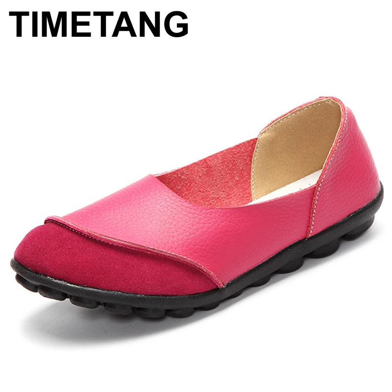 TIMETANG Spring Womens Ballet Flats Loafers Soft Leather Flat Women's Shoes Slip on Genuine Leather Ballerines Femme Chaussures
TIMETANG Spring Womens Ballet Flats Loafers Soft Leather Flat Women's Shoes Slip on Genuine Leather Ballerines Femme Chaussures