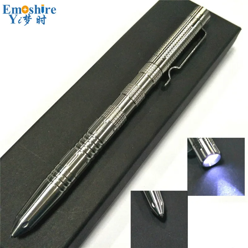 

Multi-function EDC Tools Tactical Pen Defensive Tungsten Steel Head Outdoor Self Defense Pen with LED Light Ballpoint Pen P349