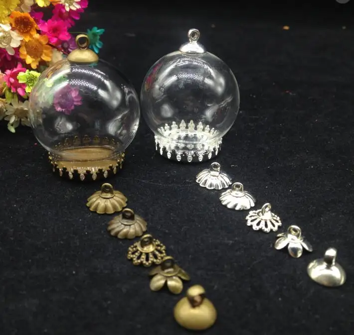 300sets/lot 30*20mm glass globe antique bronze/silver base beads cap set glass vials pendant glass bottle jewelry necklace jars
300sets/lot 30*20mm glass globe antique bronze/silver base beads cap set glass vials pendant glass bottle jewelry necklace jars