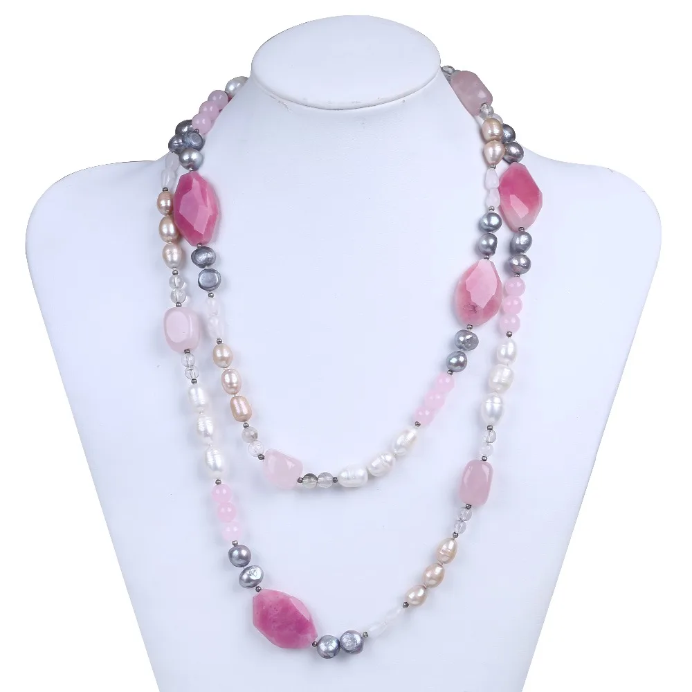 Bohemia Multi Color Real Pearl With Pink Soapstone Crystal Choker Jewelry Strand Necklace For Women
Bohemia Multi Color Real Pearl With Pink Soapstone Crystal Choker Jewelry Strand Necklace For Women