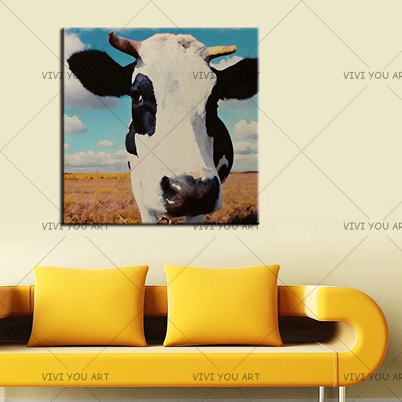 Skilled Artist 100% Hand-painted High Quality Cow Oil Painting on Canvas Hand-painted Funny Cow Oil Painting For Living Room
Skilled Artist 100% Hand-painted High Quality Cow Oil Painting on Canvas Hand-painted Funny Cow Oil Painting For Living Room