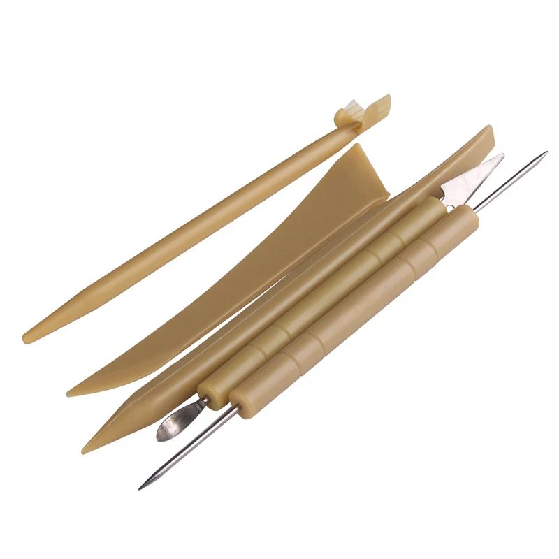Practical 5 Pcs Plastic and Steel Pottery Clay Sculpture Tools with Irregular Edges
Practical 5 Pcs Plastic and Steel Pottery Clay Sculpture Tools with Irregular Edges
