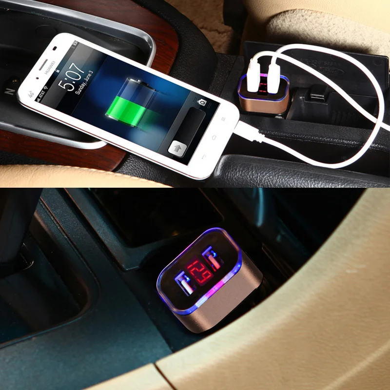 Фото Автомобильное зарядное устройство для iPhone 7/6 s/6/plus/Xiaomi redmi note 4/4x/Huawei p8/ 12 В ~ 24 5 В/2 1