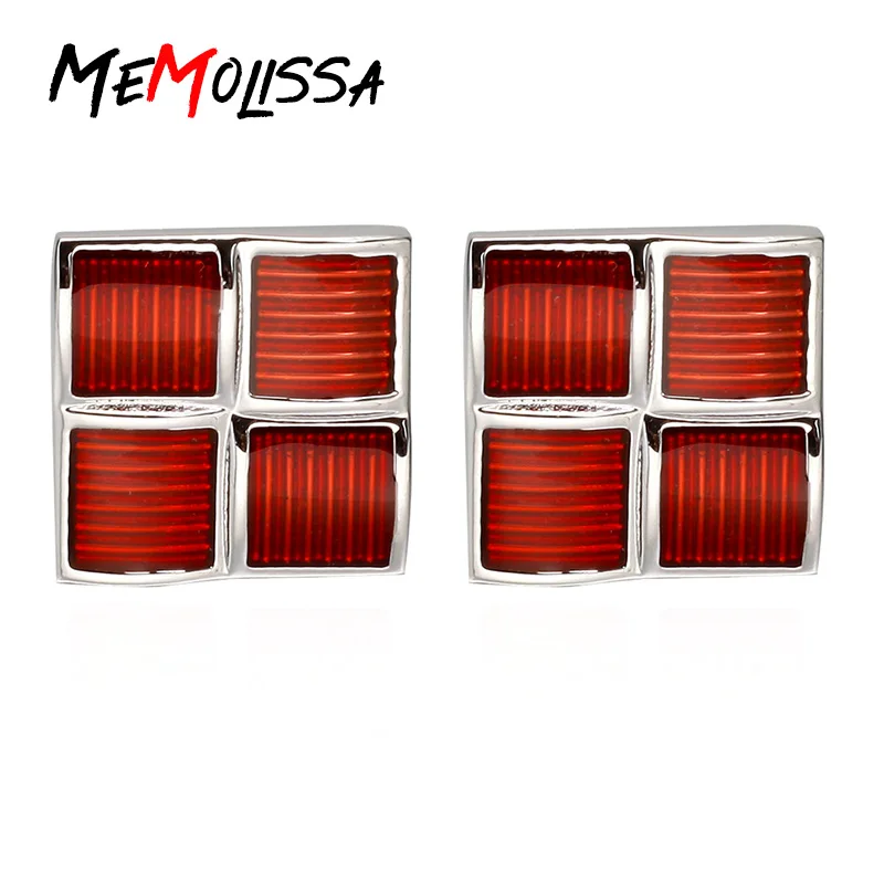 MeMolissa 3 pairs Silver Plated Men's French Shirt Cufflinks Elegant Style Wedding Party Luxury Red Enamel Classic Square Bouton
MeMolissa 3 pairs Silver Plated Men's French Shirt Cufflinks Elegant Style Wedding Party Luxury Red Enamel Classic Square Bouton