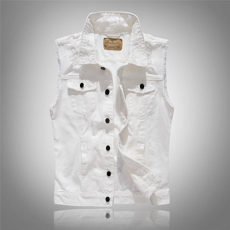 Mens Sleeveless Fashion Denim Vest New high-grade brand Jackets Washed Jeans Waistcoat Mens Cowboy Male Ripped Tank Top Jacket
Mens Sleeveless Fashion Denim Vest New high-grade brand Jackets Washed Jeans Waistcoat Mens Cowboy Male Ripped Tank Top Jacket