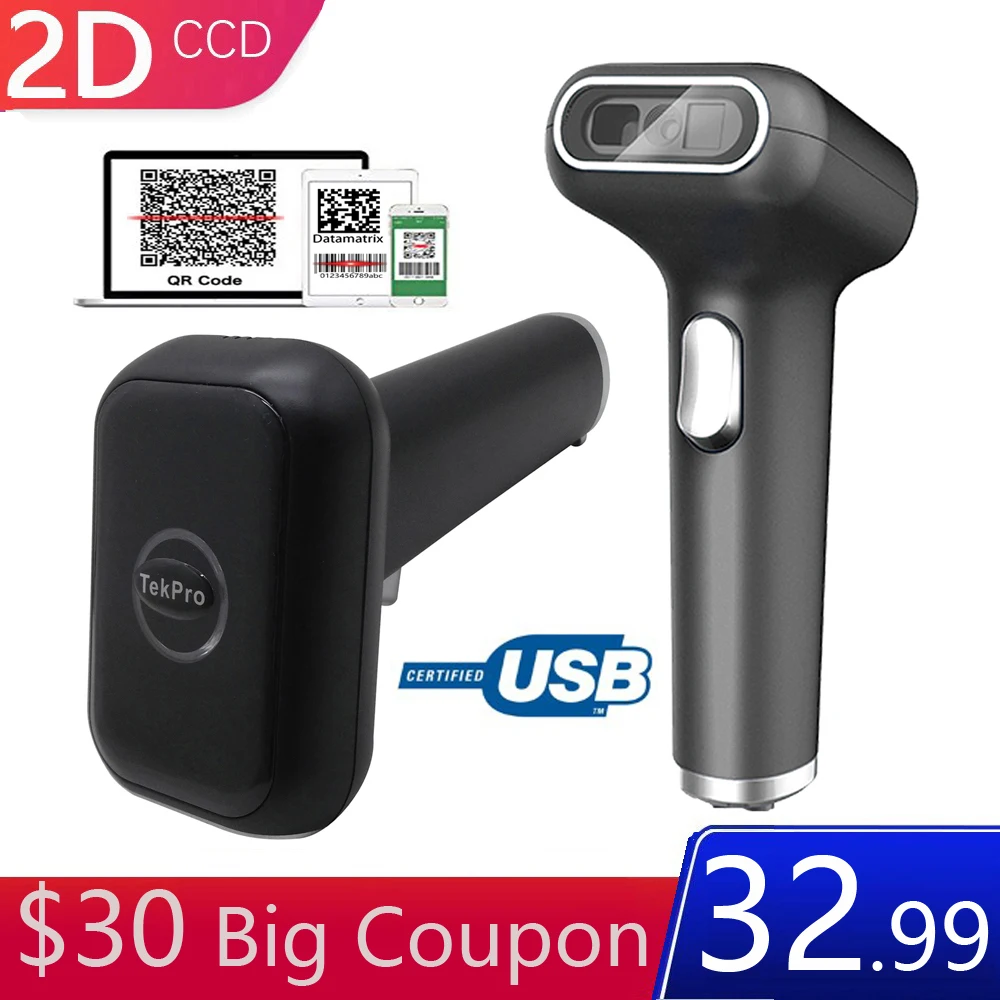 TekPro HS26 USB 2D сканер штрих-кодов компьютерный экран Мобильная оплата 1D QR штрих-кода |