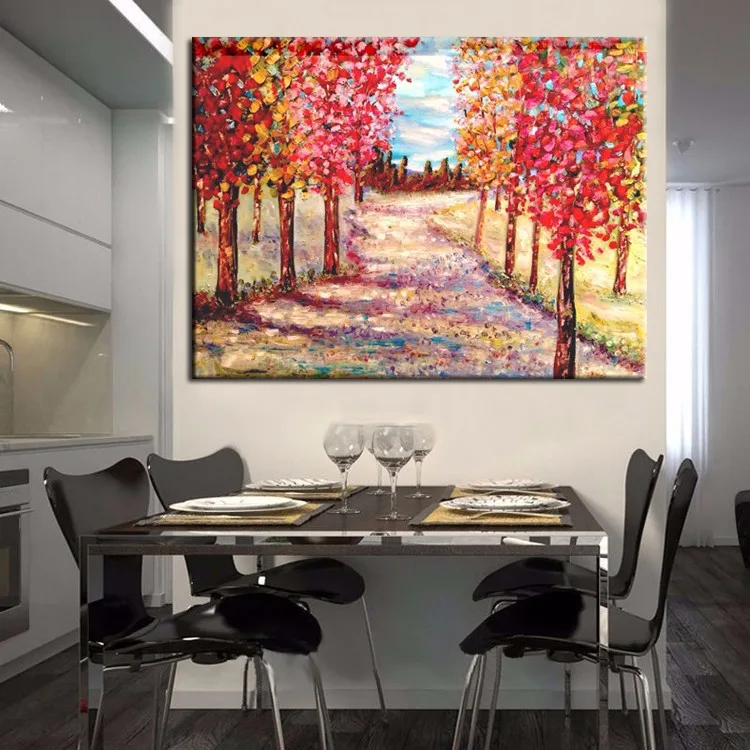 Hand Painted Art Abstract Landscape Beautiful Red And Gold Trees Oil Painting On Canvas Modern Trees on Canvas For Wall Artwork
Hand Painted Art Abstract Landscape Beautiful Red And Gold Trees Oil Painting On Canvas Modern Trees on Canvas For Wall Artwork