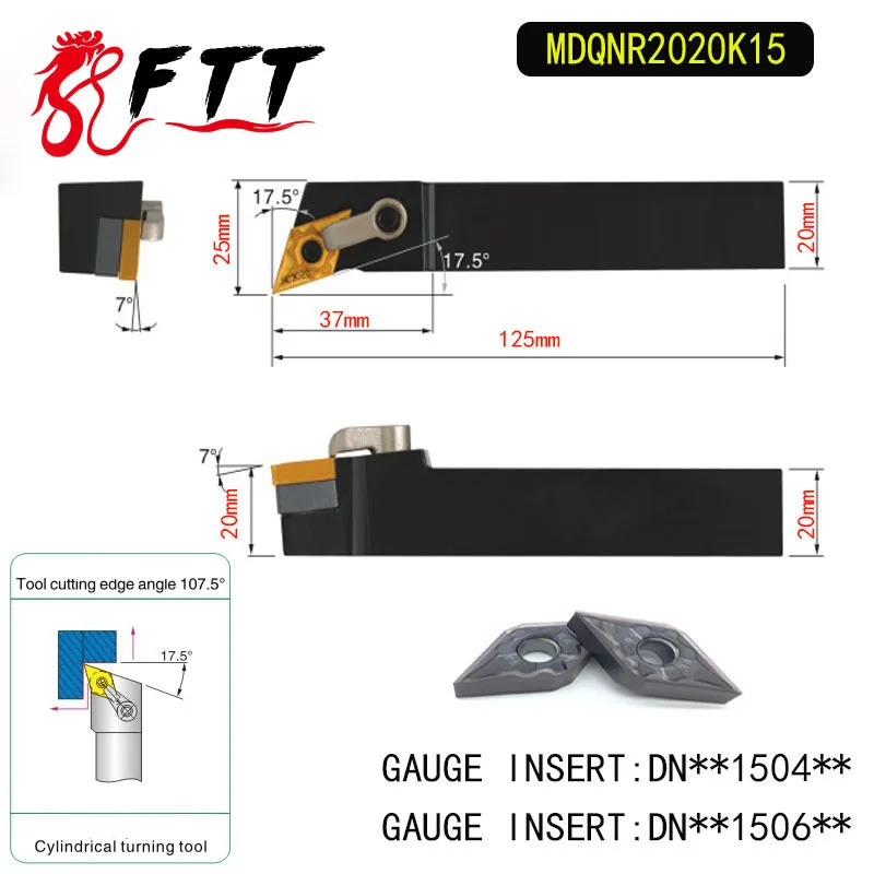 MDQNR2020K15 107.5 Degree External Turning Tool Holder For DNMG110404 DNMG110408 Used on CNC Lathe Machine
MDQNR2020K15 107.5 Degree External Turning Tool Holder For DNMG110404 DNMG110408 Used on CNC Lathe Machine