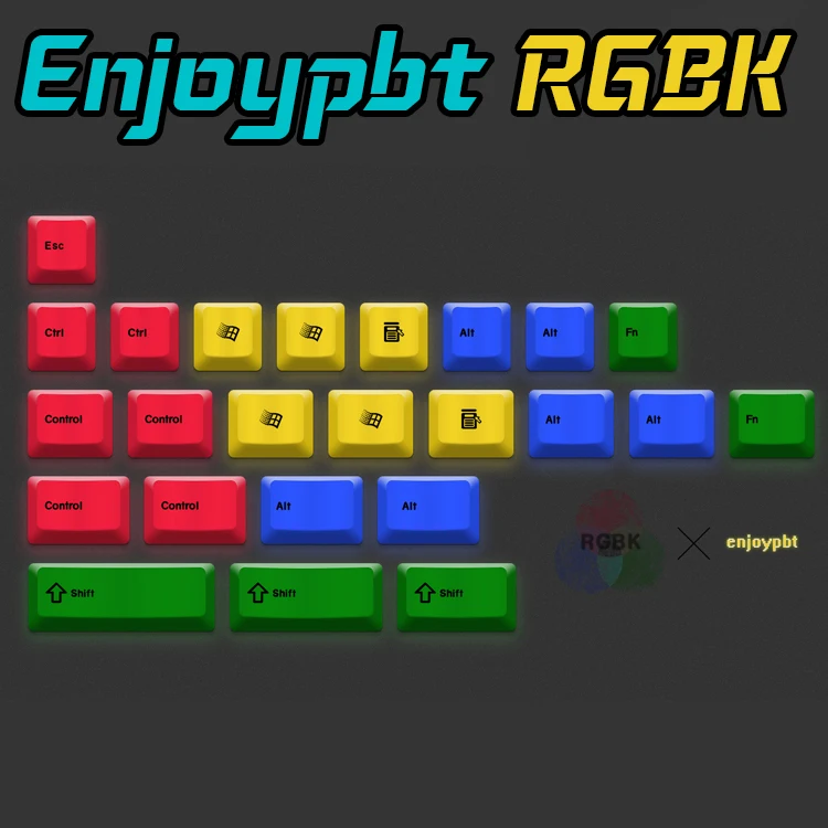 Набор ключей enjoypbt pbt с 24-клавишной клавиатурой набор RGBK Dye Sub для механической