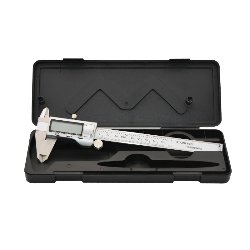 Metal caliper 6-Inch 150mm Stainless Steel Electronic Digital Vernier Caliper Micrometer Measuring Tool Caliper
Metal caliper 6-Inch 150mm Stainless Steel Electronic Digital Vernier Caliper Micrometer Measuring Tool Caliper