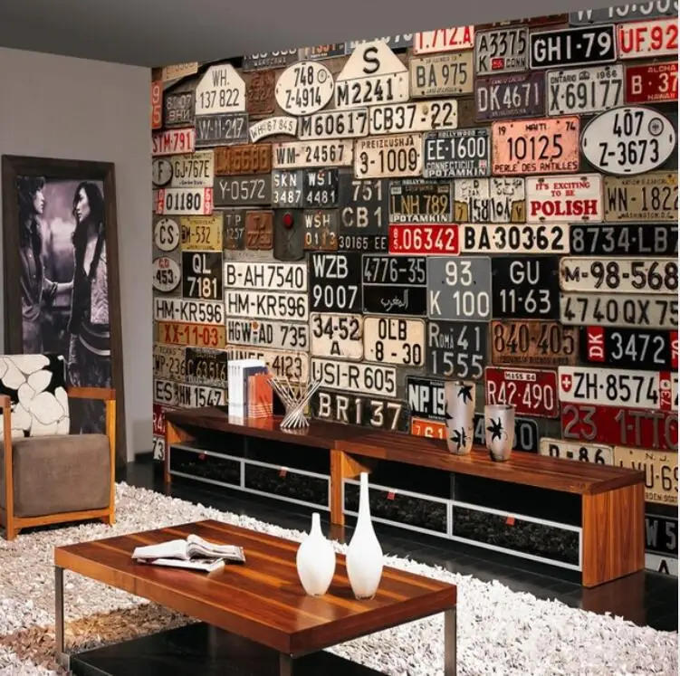 Custom 3D Mural European United States Nostalgic Retro License Plate Background Restaurant Shop Murales Papel Pintado Pared
Custom 3D Mural European United States Nostalgic Retro License Plate Background Restaurant Shop Murales Papel Pintado Pared