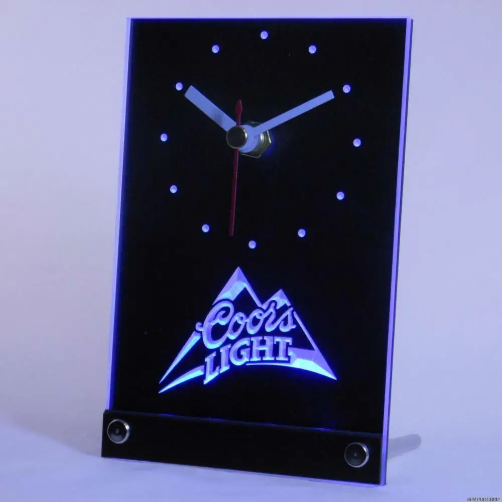 Настольные светодиодные 3d часы tnc0001 светлое пиво Coors|3d led clock|3d clockclock |