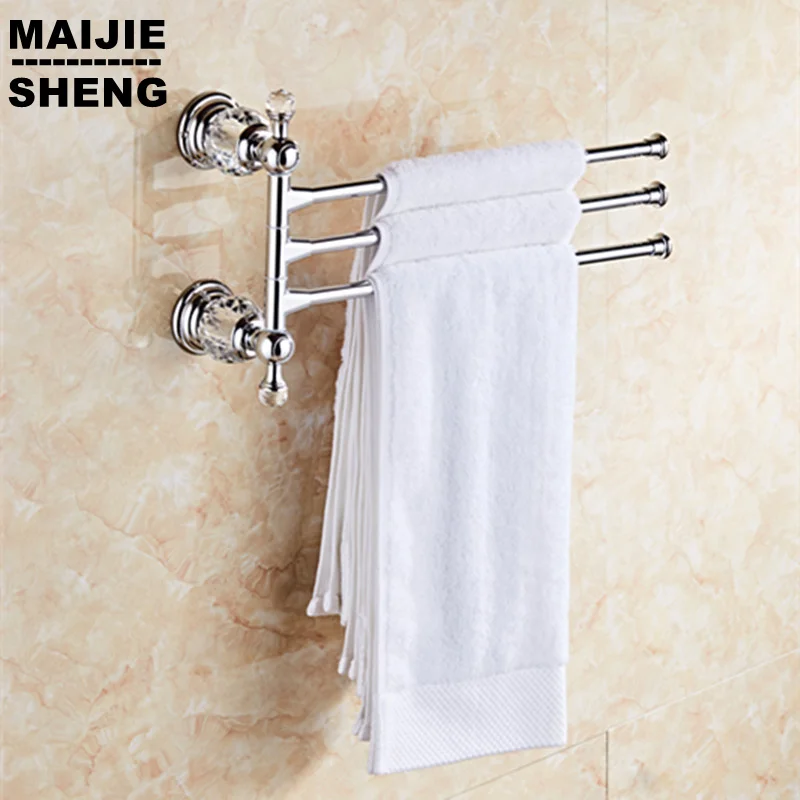 Crystal chrome Bathroom Revolve Towel Bar crystal Brass pecs Tiers Bath Towel Holder Rack
Crystal chrome Bathroom Revolve Towel Bar crystal Brass pecs Tiers Bath Towel Holder Rack