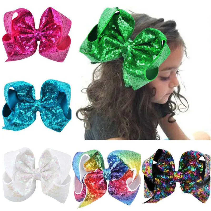 29Colors 8 inch Big Rainbow Large Hair Bow Sequins Ribbon Hairgrips With Alligator Clips Headwear Bowknot Girls Hair Accessories
29Colors 8 inch Big Rainbow Large Hair Bow Sequins Ribbon Hairgrips With Alligator Clips Headwear Bowknot Girls Hair Accessories