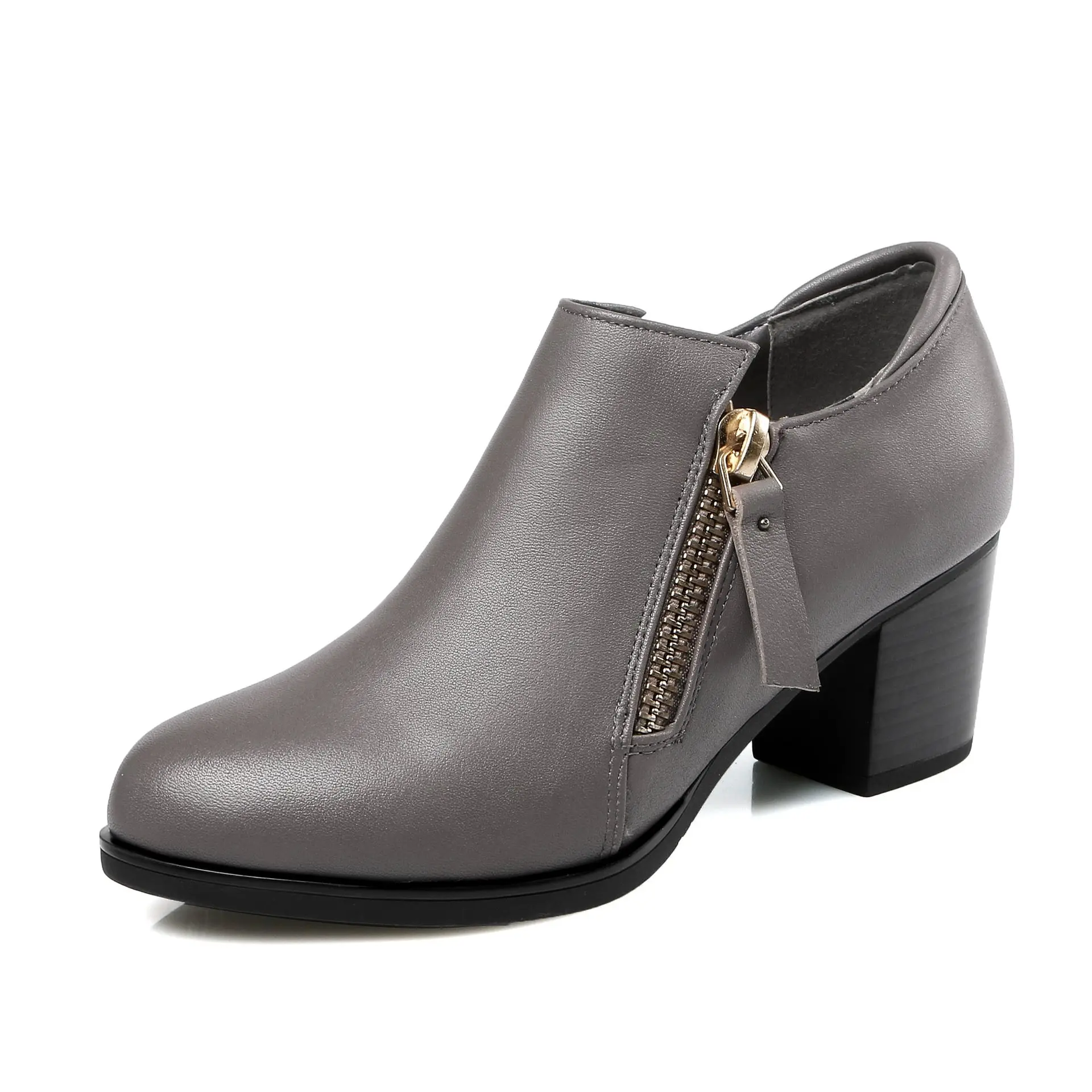 Autumn New Women's High Heels Pumps Deep Mouth Thick Heel Round Toe Genuine Leather Woman Shoes for office lady Women Size 35-42
Autumn New Women's High Heels Pumps Deep Mouth Thick Heel Round Toe Genuine Leather Woman Shoes for office lady Women Size 35-42