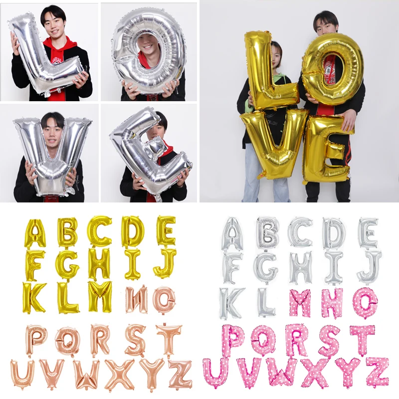 32/40 Inch Rose Gold Sliver Large Foil Letter Balloons Wedding Birthday Party Decorations Kids And Adults Ballon Wholesale
32/40 Inch Rose Gold Sliver Large Foil Letter Balloons Wedding Birthday Party Decorations Kids And Adults Ballon Wholesale