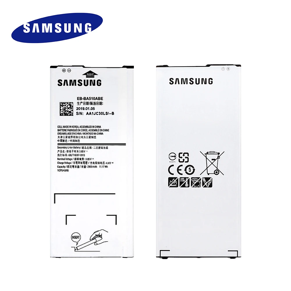 EB-BA510ABE For Samsung Galaxy A5 A5100 A510F 2016 Edition New Original Replacement Battery batteria akku 2900MAH +tracking no
EB-BA510ABE For Samsung Galaxy A5 A5100 A510F 2016 Edition New Original Replacement Battery batteria akku 2900MAH +tracking no