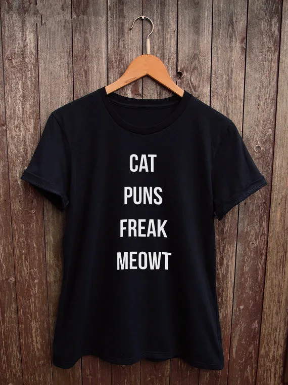 Новое поступление, забавная футболка с надписью «CAT PUNS FREAK MEOWT», Женская модная рубашка с милым котом, футболка с круглым вырезом для девочек ...
Новое поступление, забавная футболка с надписью «CAT PUNS FREAK MEOWT», Женская модная рубашка с милым котом, футболка с круглым вырезом для девочек ...