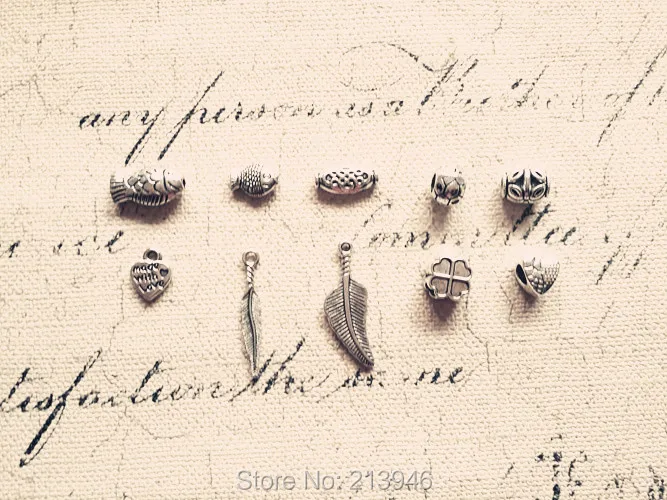 ( Big Hole Bead & Charm ) 100Pcs/Set Mix 10 Style Antique Jewelry Charms Beads Findings & Accessories
( Big Hole Bead & Charm ) 100Pcs/Set Mix 10 Style Antique Jewelry Charms Beads Findings & Accessories