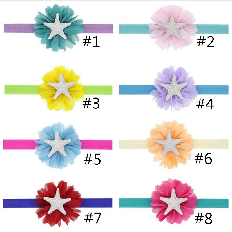 20pcs/lot ,7.5cm Cute starfish head rope chiffon flower headband hair accessories girl jewelry hot sale
20pcs/lot ,7.5cm Cute starfish head rope chiffon flower headband hair accessories girl jewelry hot sale