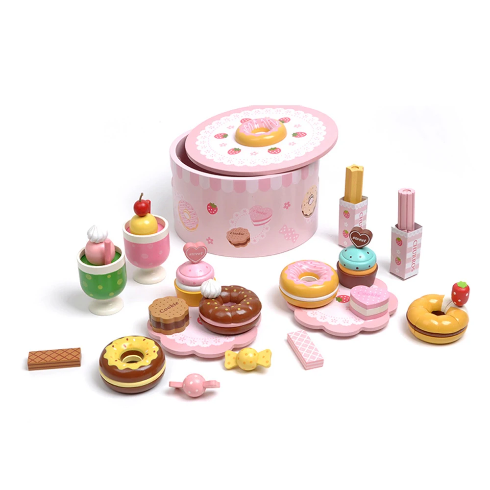 Baby mother garden wooden strawberry donuts toy afternoon tea food combination toys set
Baby mother garden wooden strawberry donuts toy afternoon tea food combination toys set