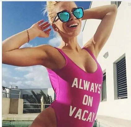 Забавный слитный женский костюм Always on vacay, сексуальный боди с высоким вырезом, купальный костюм, пляжная одежда, комбинезон, купальник с откр...
Забавный слитный женский костюм Always on vacay, сексуальный боди с высоким вырезом, купальный костюм, пляжная одежда, комбинезон, купальник с откр...