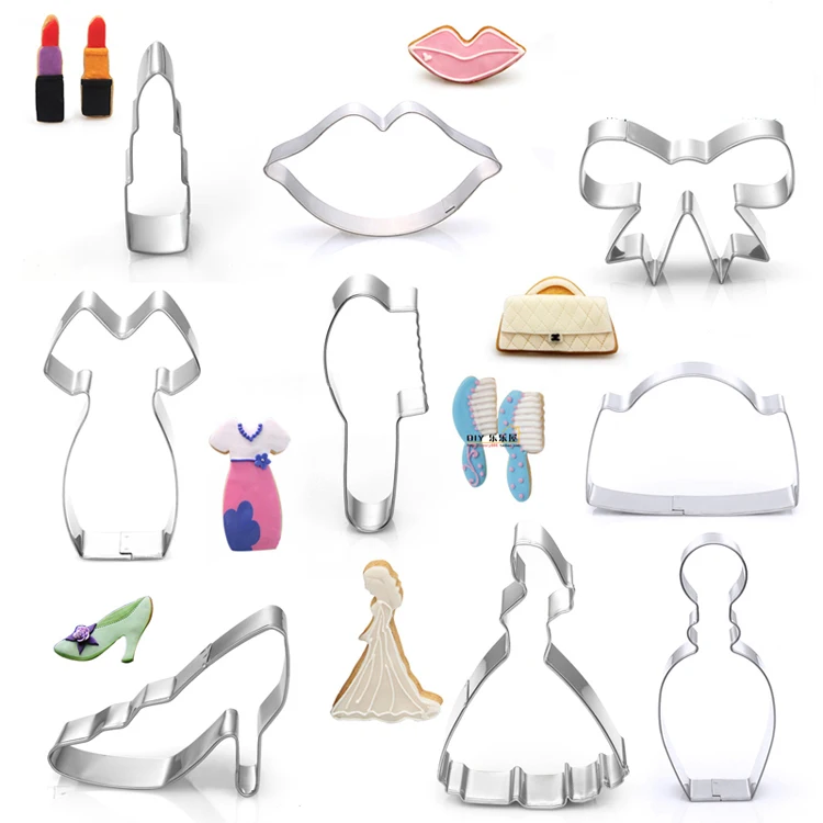 Makeup series 9 pieces/lot cookie mould dress bow lips lipstick perfume cookie cutter 9 pieces/set
Makeup series 9 pieces/lot cookie mould dress bow lips lipstick perfume cookie cutter 9 pieces/set
