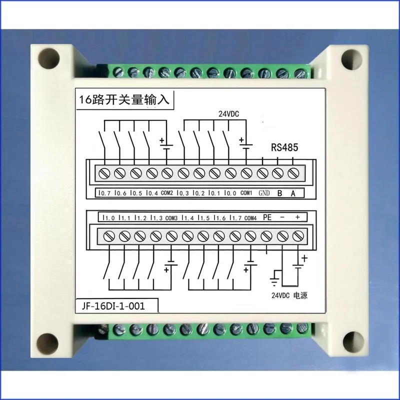 16-way Switch Input (Photoelectric Isolation) Isolation 485 MODBUS Protocol Supports Common Yang and Common Yin
16-way Switch Input (Photoelectric Isolation) Isolation 485 MODBUS Protocol Supports Common Yang and Common Yin