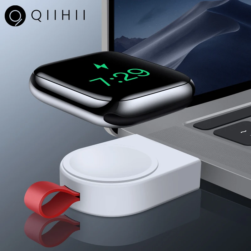 QIIHII Qi Беспроводное зарядное устройство для Apple Watch 1 2 3 4 серия портативное с USB