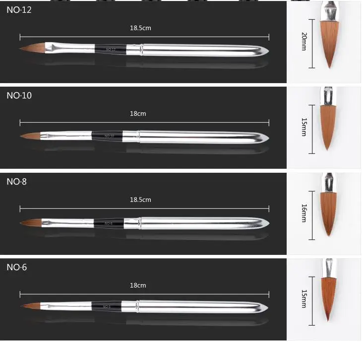 Nylon Sable acrylic brush 5pcs/SET size 2#/4#/6#/8#/10#12#.acrylic brush black kolinsky sable acrylic kolinsky nail brush
Nylon Sable acrylic brush 5pcs/SET size 2#/4#/6#/8#/10#12#.acrylic brush black kolinsky sable acrylic kolinsky nail brush