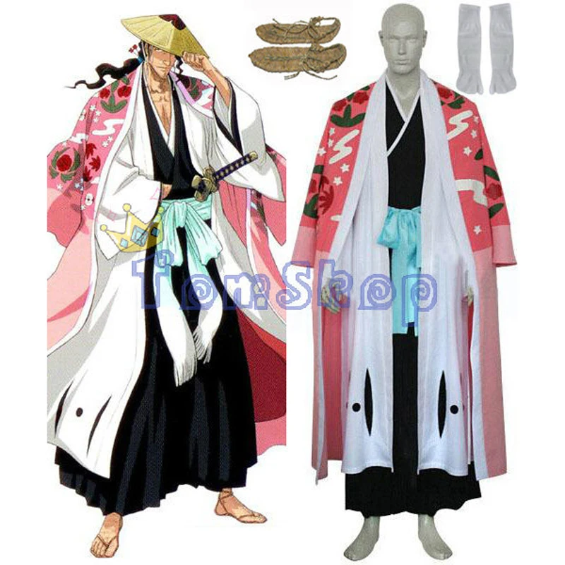 

Bleach 8th Division Captain Kyouraku Shunsui Cosplay Costume Custom Size Express shipping