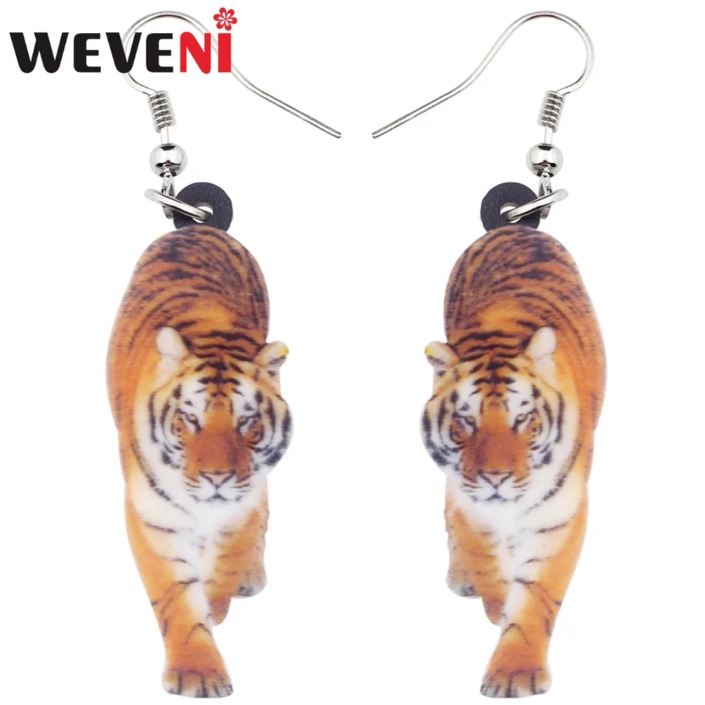 WEVENI Acrylic Elegant Walking Tiger Earrings Brincos Dangle Drop Trendy Jewelry For Women Girl Charms Jungle Animal Wholesale
WEVENI Acrylic Elegant Walking Tiger Earrings Brincos Dangle Drop Trendy Jewelry For Women Girl Charms Jungle Animal Wholesale
