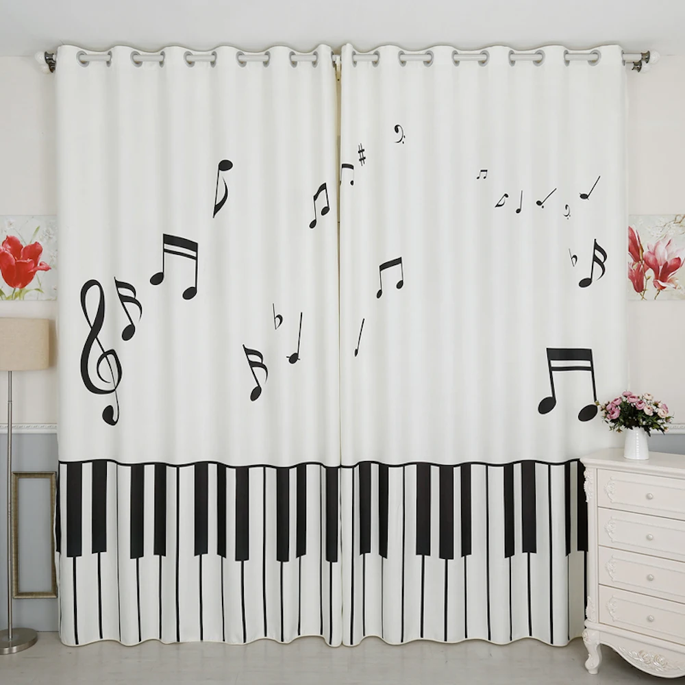 Custom Window Curtains for Living Room Bedroom Nursery Kid Children Room Window Tulle Sheer Drapes Stave Piano Key White
Custom Window Curtains for Living Room Bedroom Nursery Kid Children Room Window Tulle Sheer Drapes Stave Piano Key White