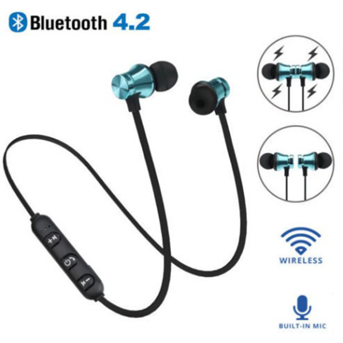 Bluetooth Earphone XT 11 Bass Stereo Headset Sport Running In-ear Sweatproof Headphone Magnetic Wireless with Micphone
Bluetooth Earphone XT 11 Bass Stereo Headset Sport Running In-ear Sweatproof Headphone Magnetic Wireless with Micphone