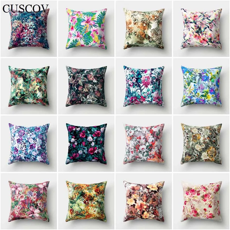 CUSCOV creative colorful flower polyester sofa cushion cover plant best-selling pillow case home decoration chair pillow cover
CUSCOV creative colorful flower polyester sofa cushion cover plant best-selling pillow case home decoration chair pillow cover