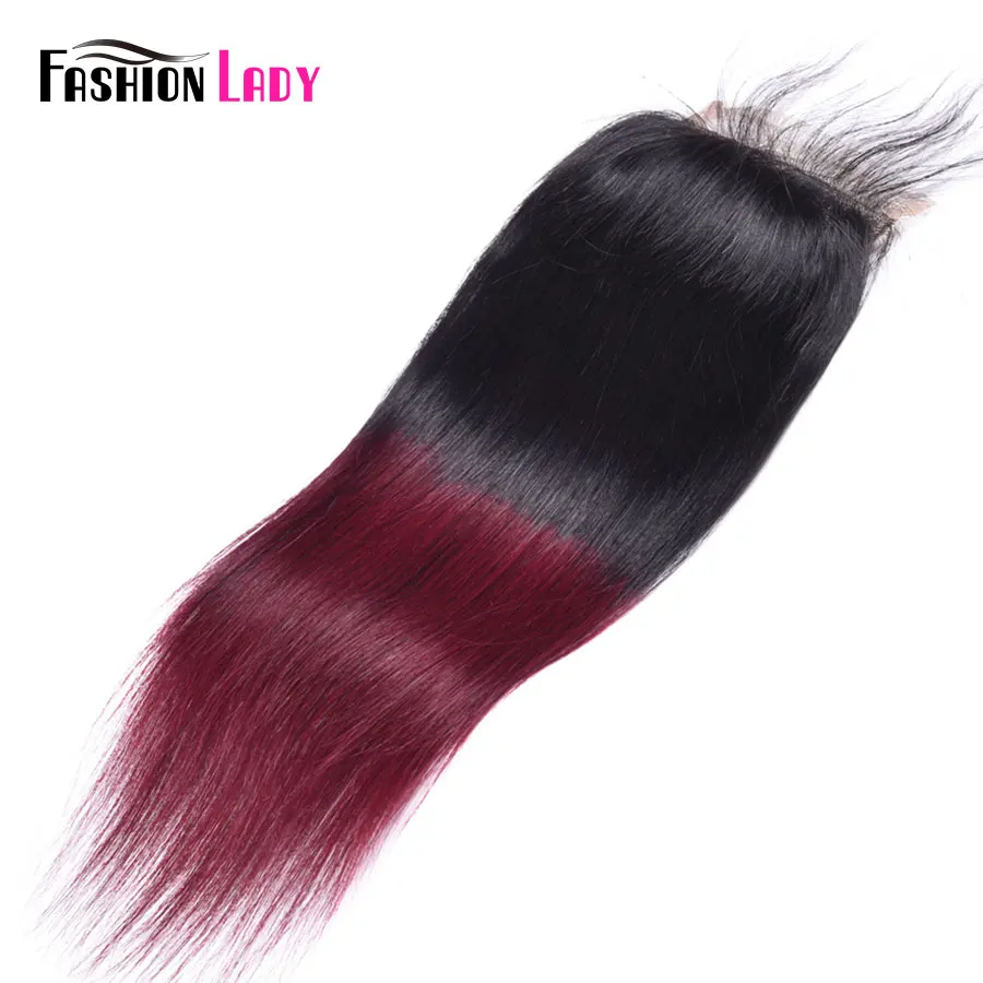 FASHION LADY Pre-Colored Peruvian Human Hair Lace Closure Ombre T1B/99j 4x4 inch Straight Weave Closure Non-remy
FASHION LADY Pre-Colored Peruvian Human Hair Lace Closure Ombre T1B/99j 4x4 inch Straight Weave Closure Non-remy