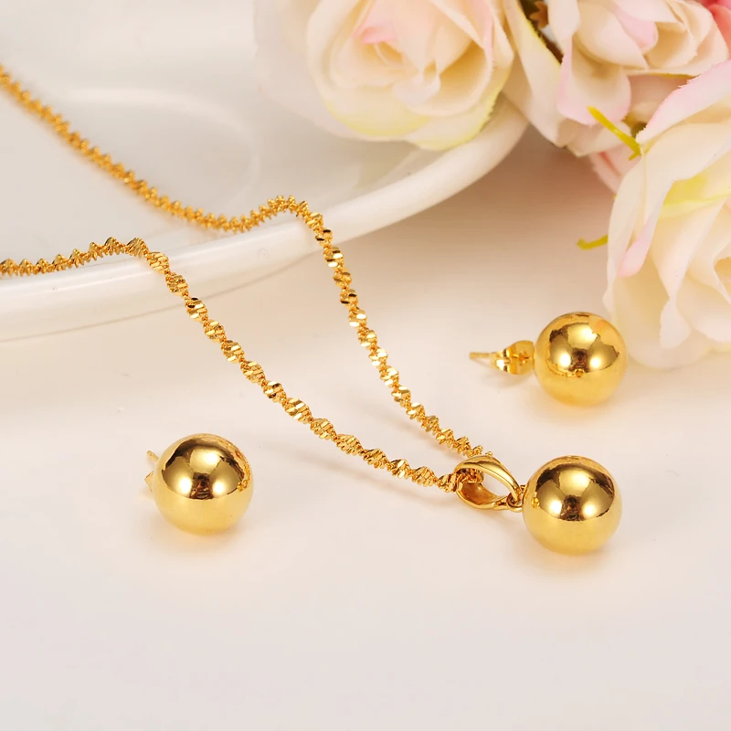 Fashion Cute Jewelry Gold Round ball girls bridajewelry set for Women Necklace Earrings Set Party Accessories Gift daily wear
Fashion Cute Jewelry Gold Round ball girls bridajewelry set for Women Necklace Earrings Set Party Accessories Gift daily wear