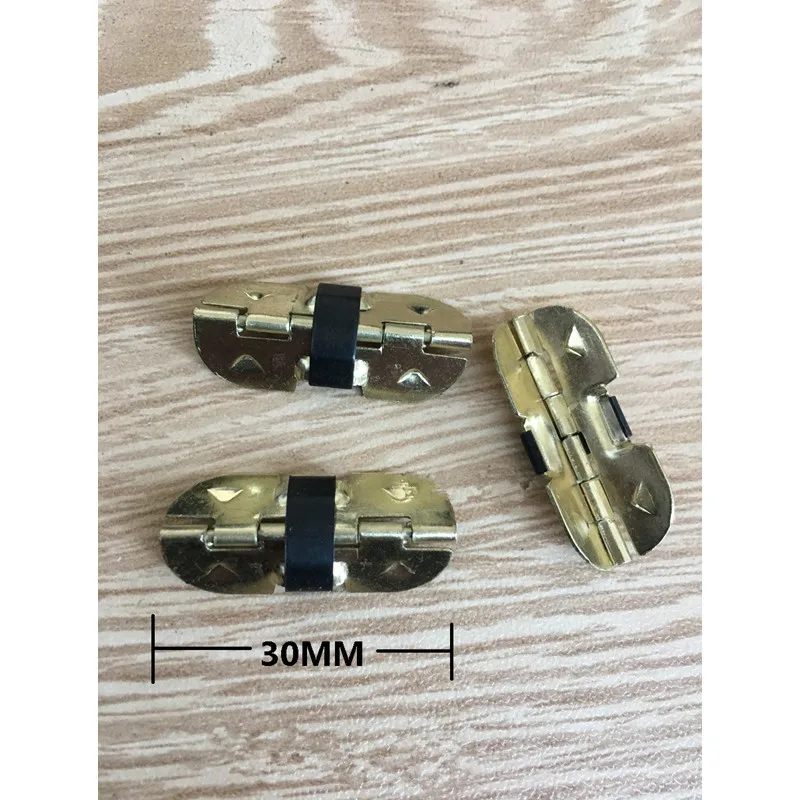 Yellow Metal Cabinet Luggage Mini Hinge,Make Up Box Decoration Hinge with Springs,Antique Vintage Half Round,30*9mm,50Pcs
Yellow Metal Cabinet Luggage Mini Hinge,Make Up Box Decoration Hinge with Springs,Antique Vintage Half Round,30*9mm,50Pcs