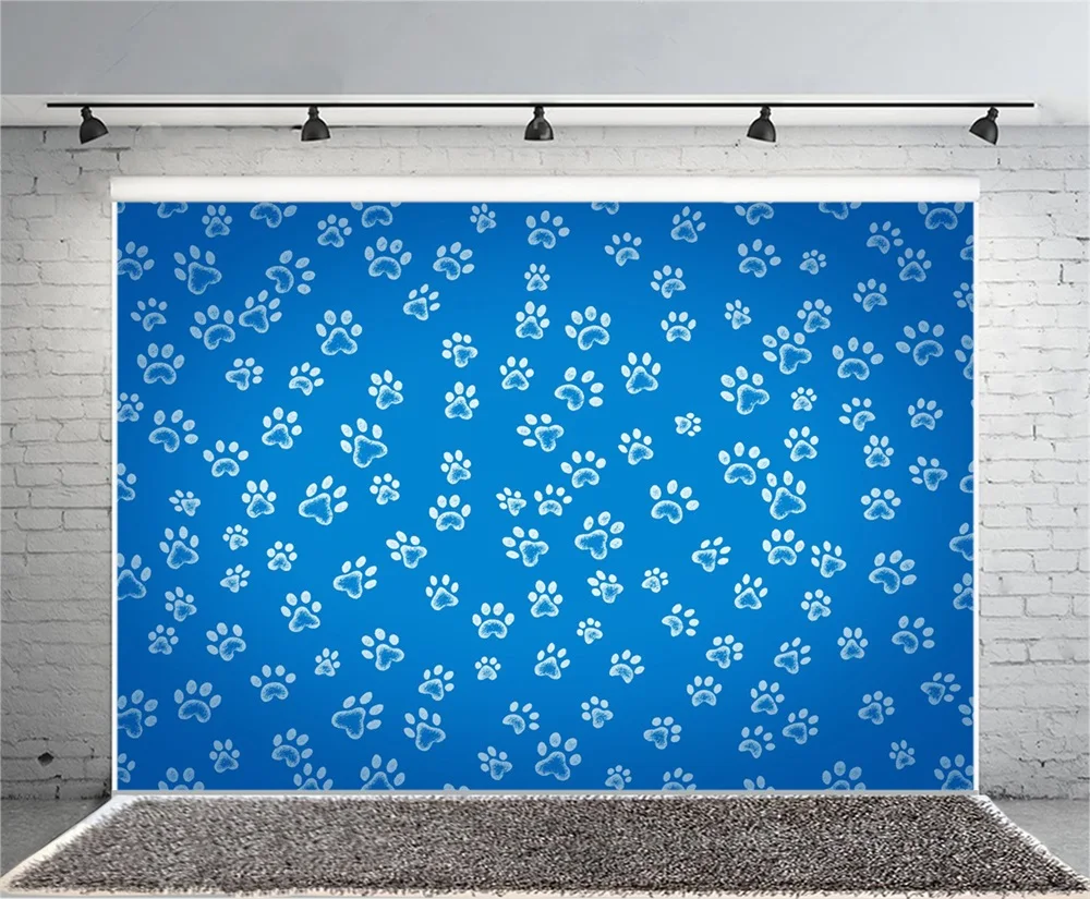 Laeacco Blue Back Bear Paw шаблон детские для малышей фотографии Фоны индивидуальные