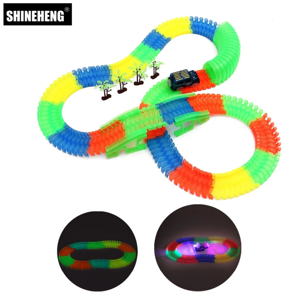 Shineheng Glow Race Track Set Bend Flexible Flash in the Dark Assembly Led Car Toy Stunt Railway Track Car Toy Gift for Boy
Shineheng Glow Race Track Set Bend Flexible Flash in the Dark Assembly Led Car Toy Stunt Railway Track Car Toy Gift for Boy