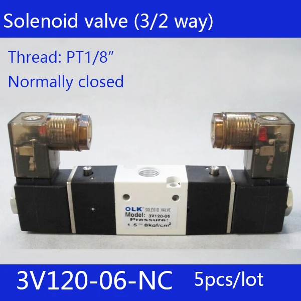 5pcs Free shipping 3V120-06-NC solenoid Air Valve 3Port 2Position 1/8" Solenoid Air Valve Single NC Normal Closed,Double control
5pcs Free shipping 3V120-06-NC solenoid Air Valve 3Port 2Position 1/8" Solenoid Air Valve Single NC Normal Closed,Double control