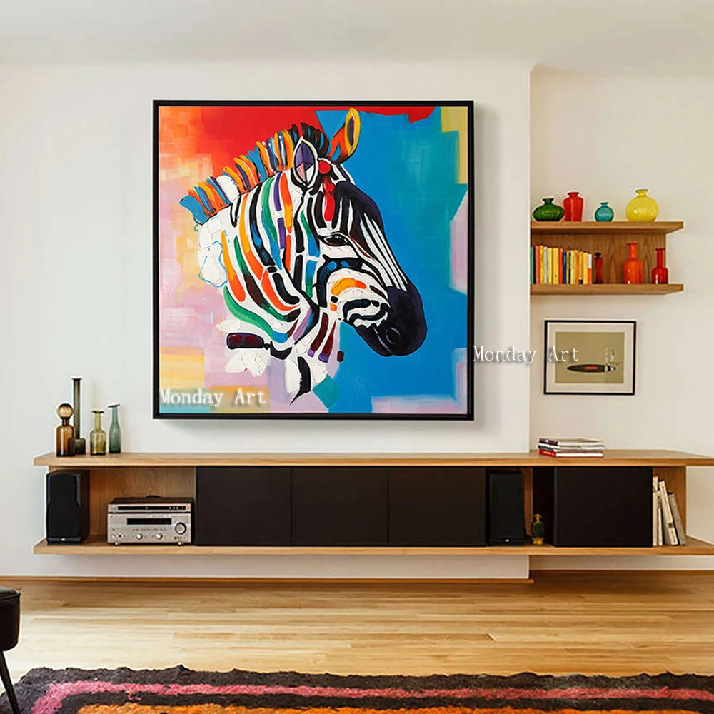 100%handpaint Large Size Modern Abstract Animals Lovely Zebra Oil Painting On Canvas Poster Wall Art Pictures Living Room Decor
100%handpaint Large Size Modern Abstract Animals Lovely Zebra Oil Painting On Canvas Poster Wall Art Pictures Living Room Decor